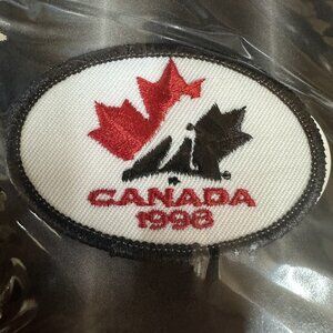 Vtg 1998 Team Canada IIHF Hockey Sew On Embroidered Patch 3” Badge World Junior